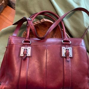 All leather business bag for a lady